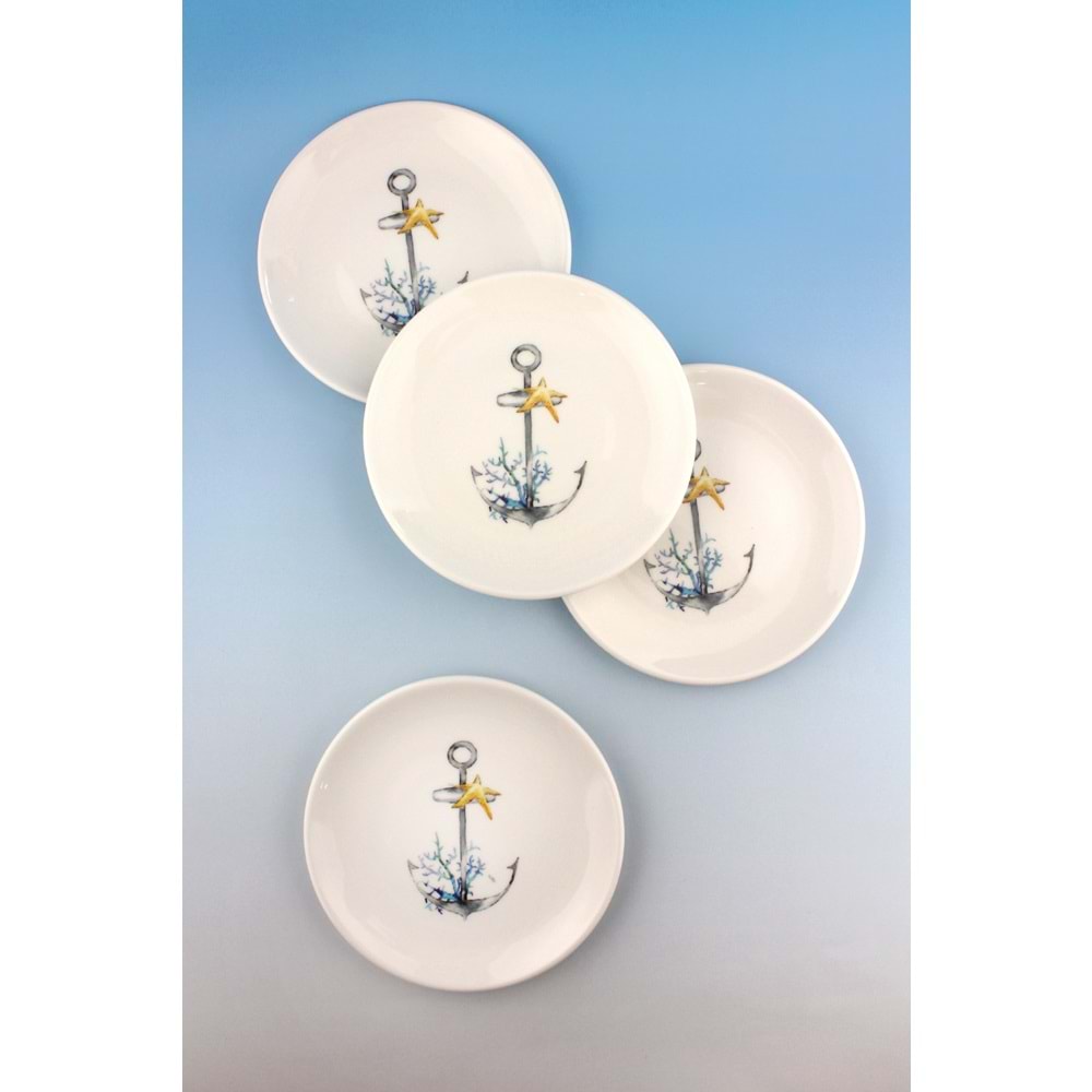 Blue marine 4 parça kurabiye tabağı