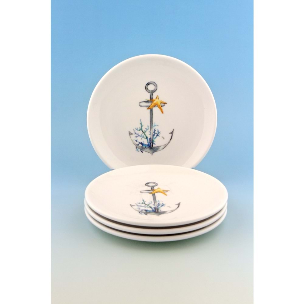 Blue marine 4 parça kurabiye tabağı