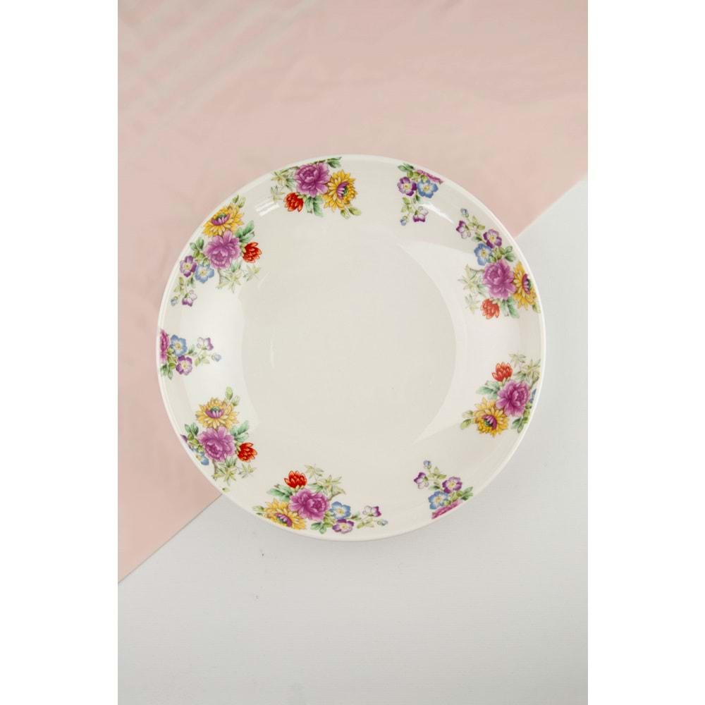 Dantel çiçek büyük boy porselen meyve tabağı