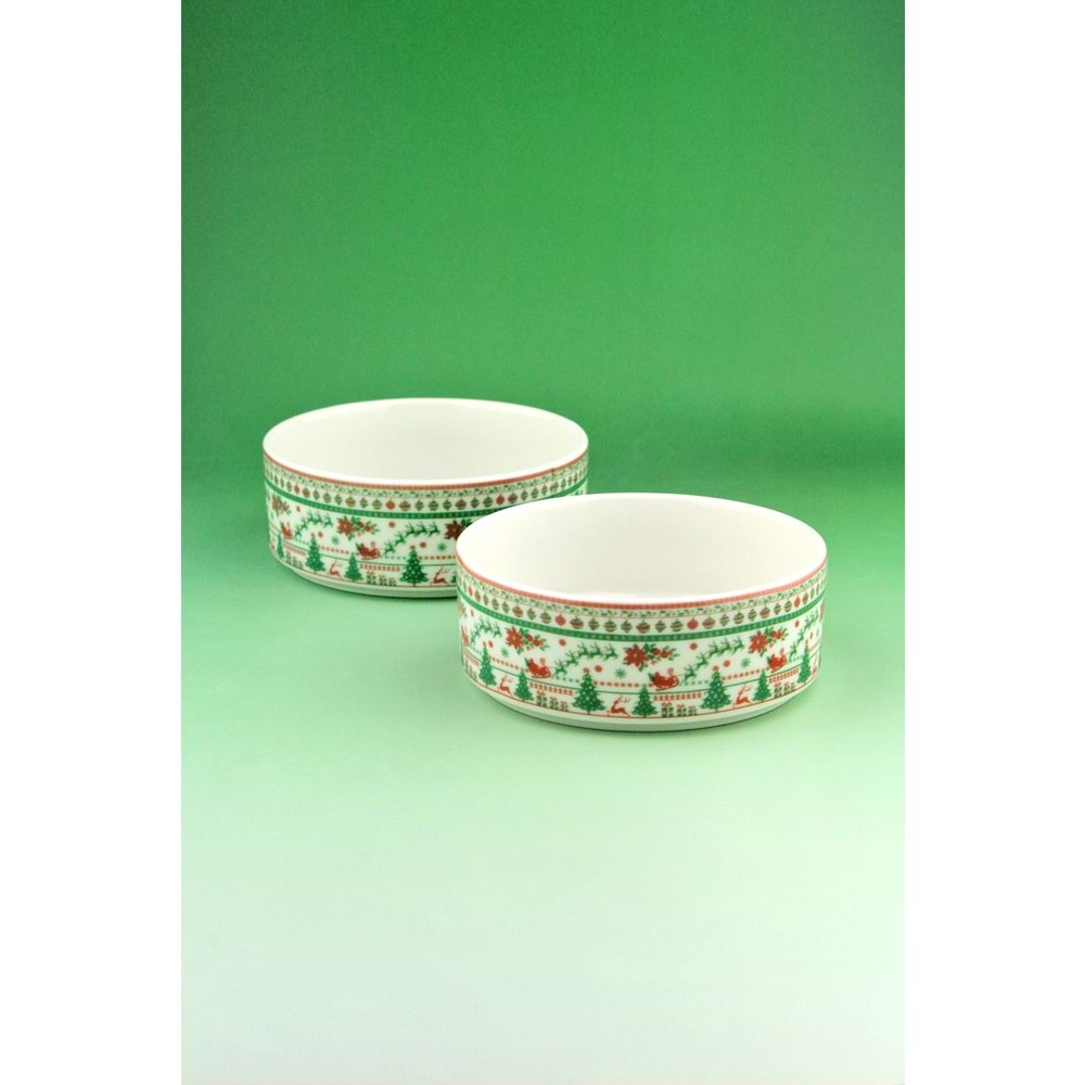 Snow porselen ikili kase