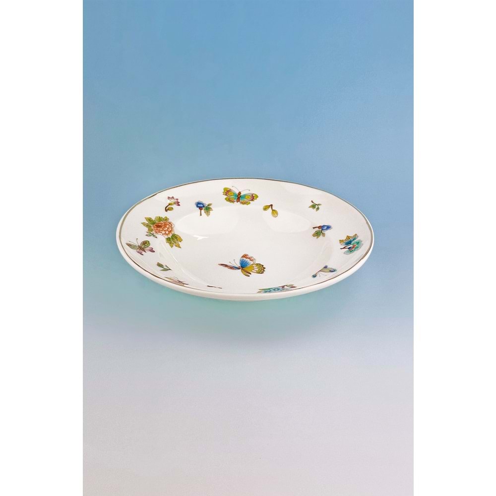 Çiçek buketi altın yaldızlı büyük boy salata kasesi