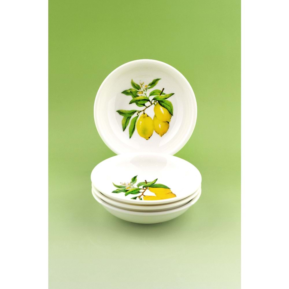 Lemon 4 parça porselen çerezlik