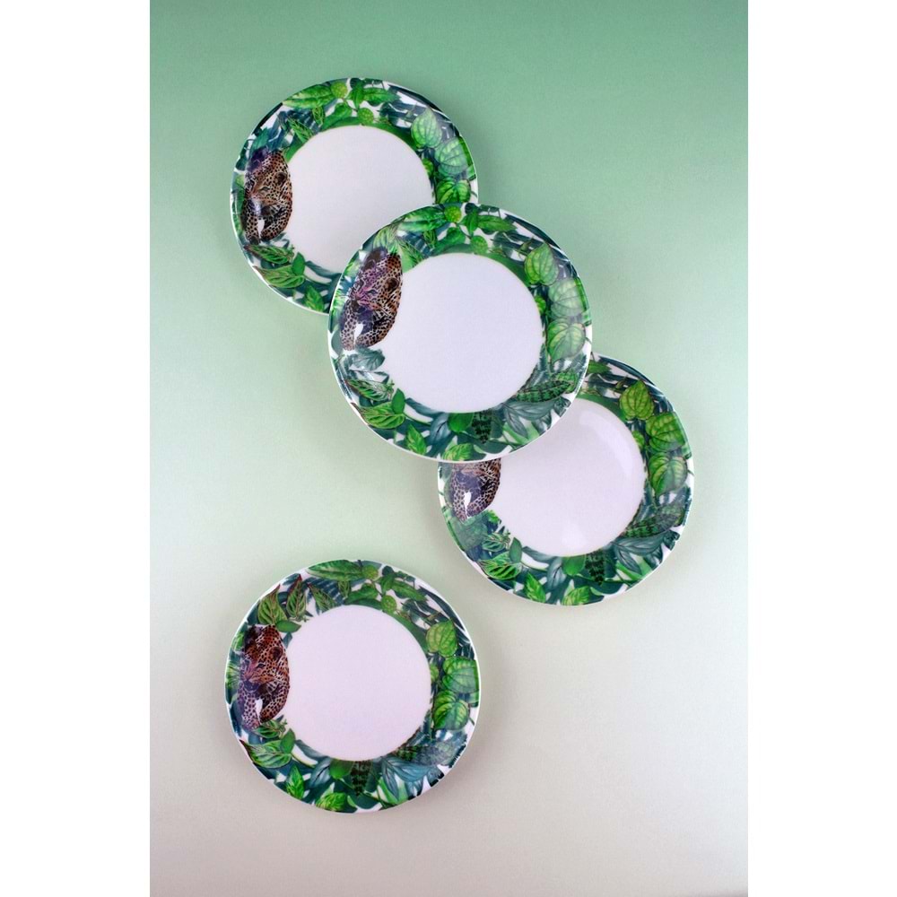 Green botanik 4 parça pasta/kurabiye tabağı