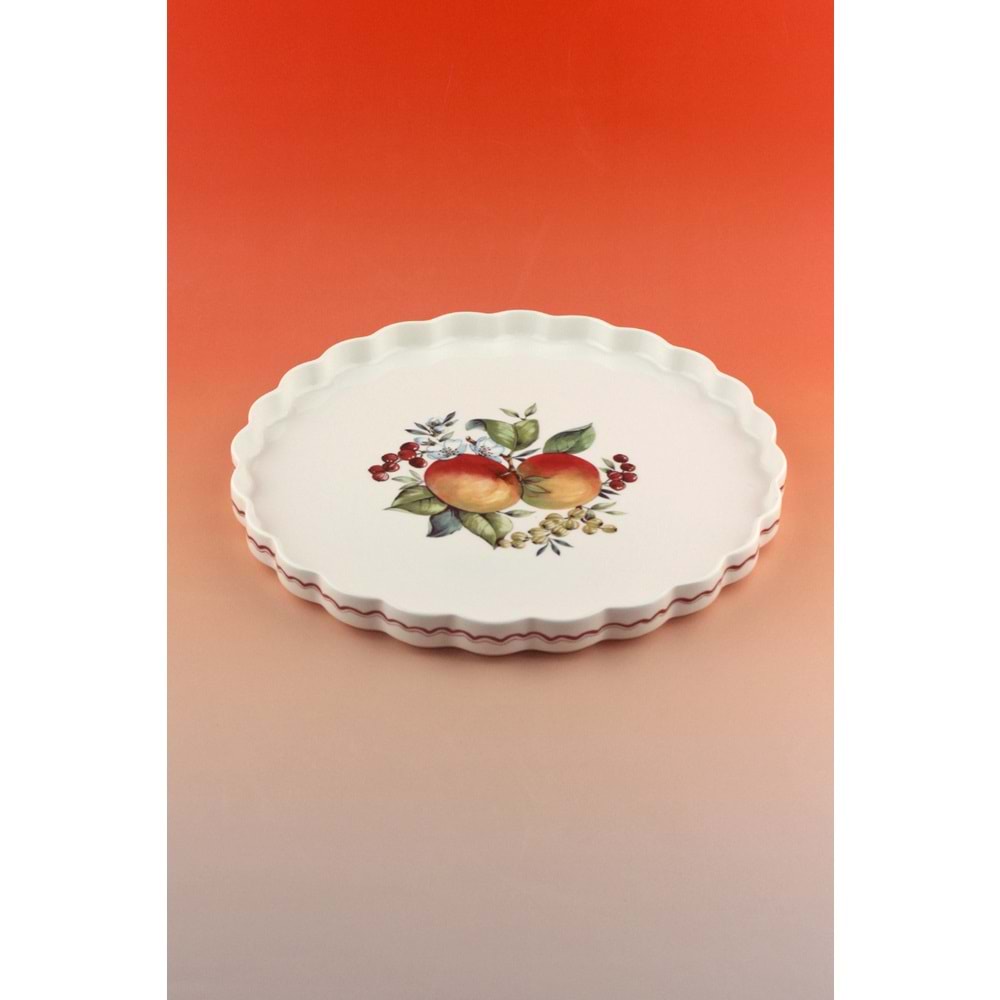 Peach büyük boy porselen servis tabağı