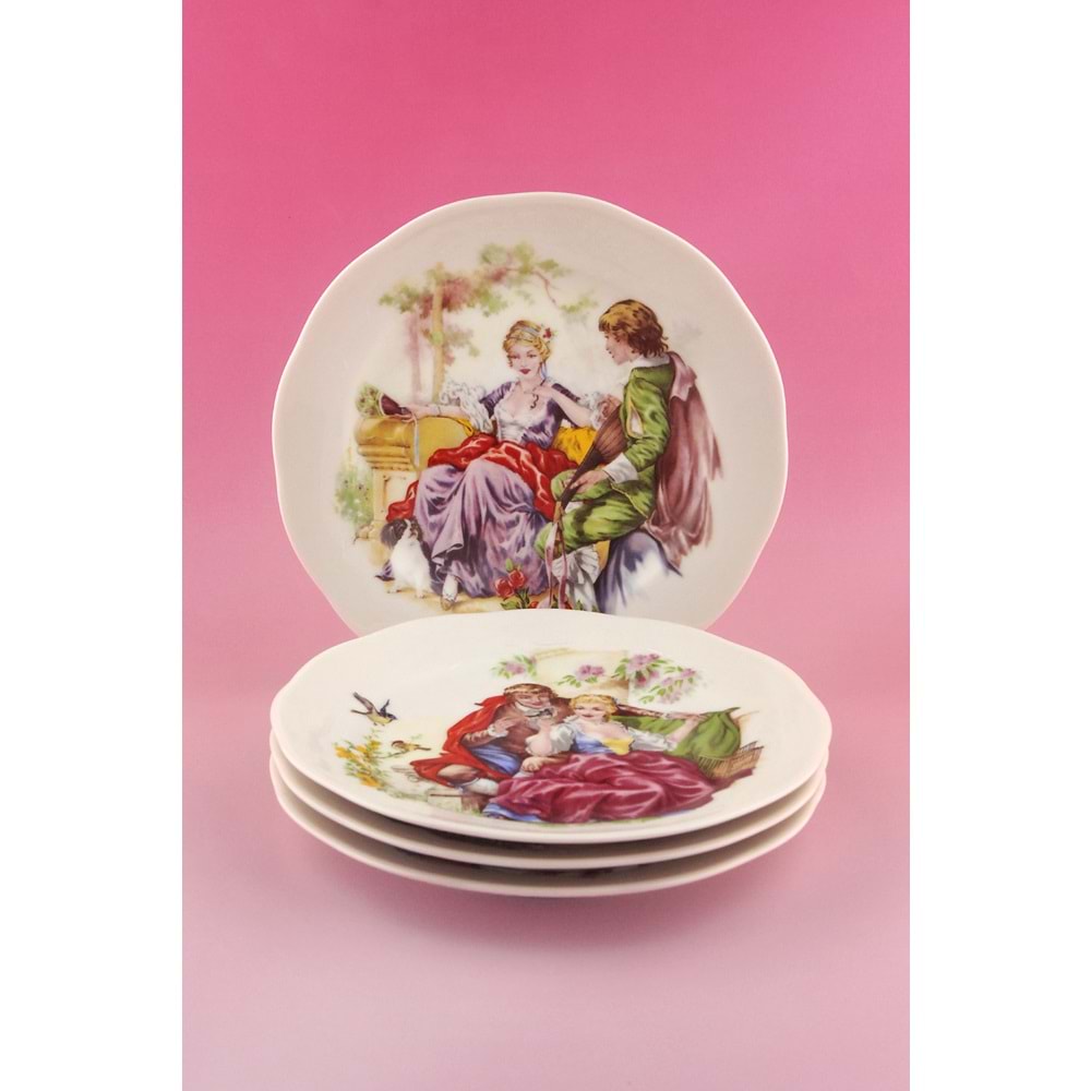 Markis 4 parça porselen pasta tabağı