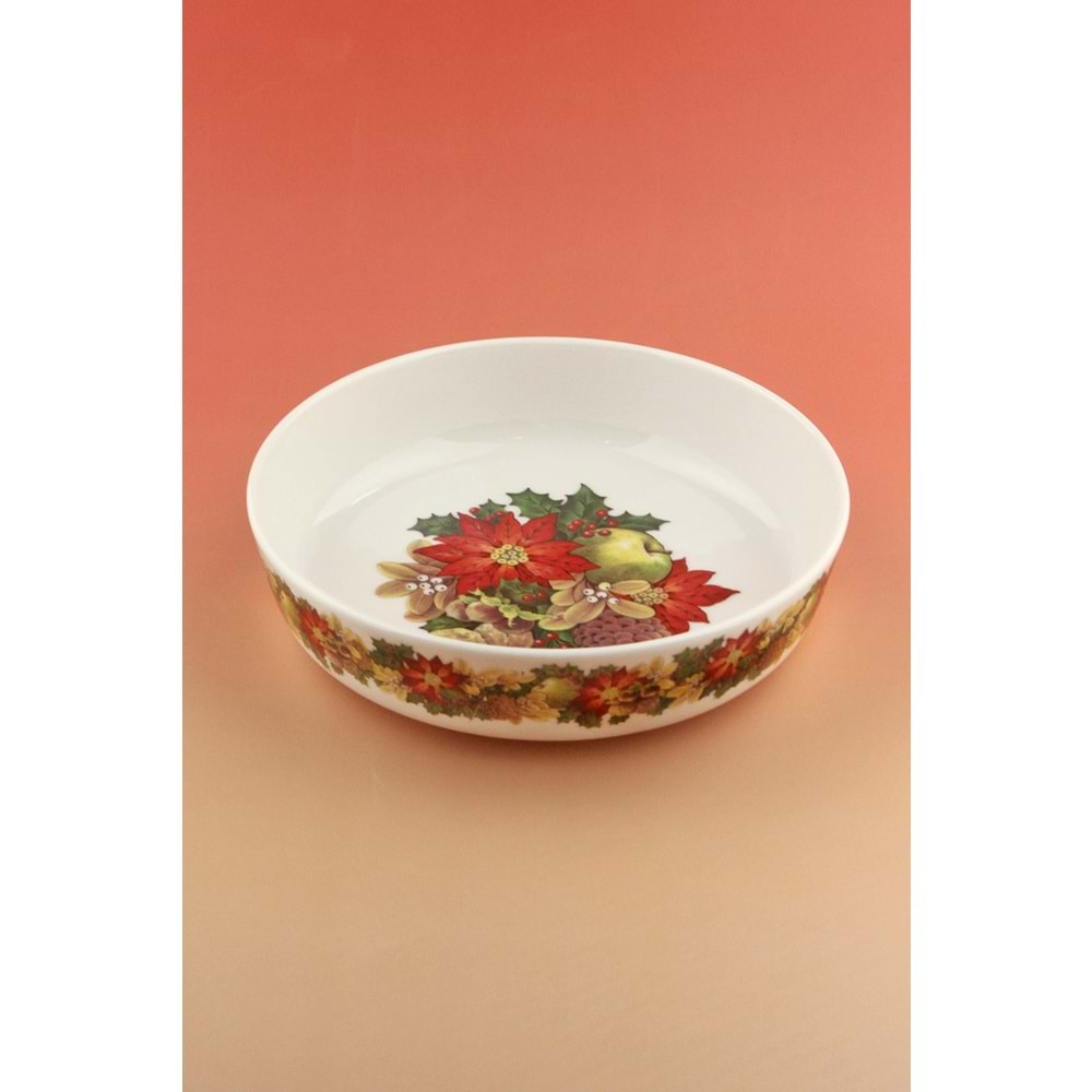 Meyve çiçekleri porselen salata kasesi