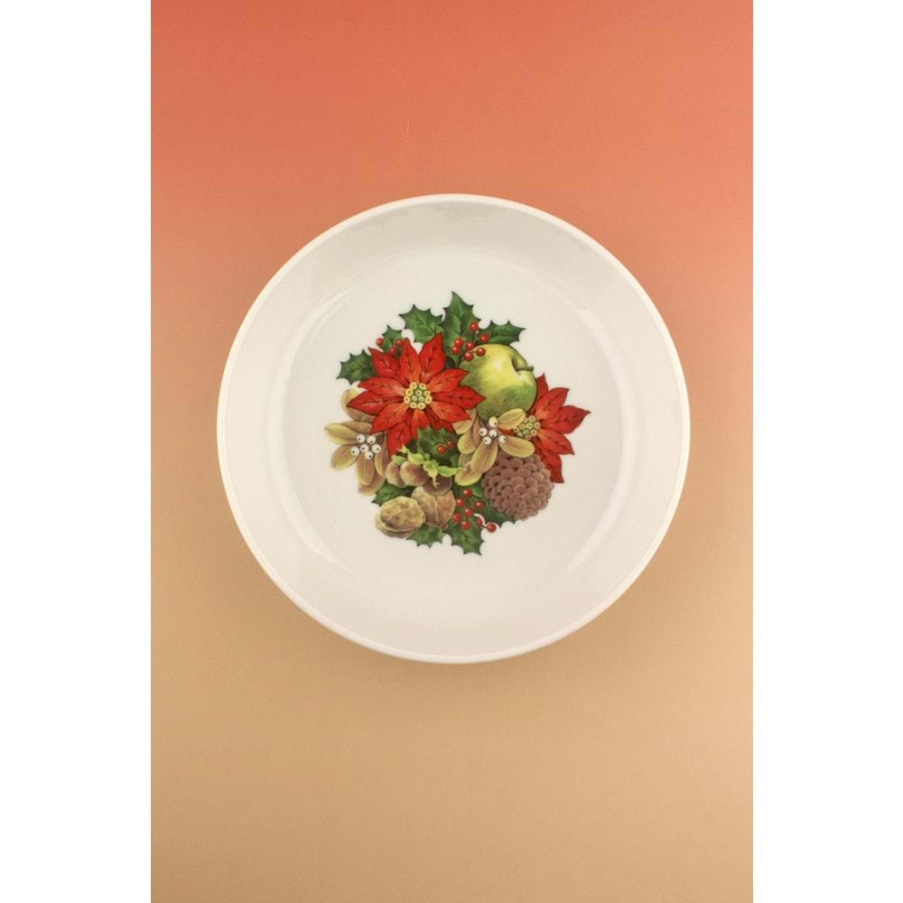 Meyve çiçekleri porselen salata kasesi