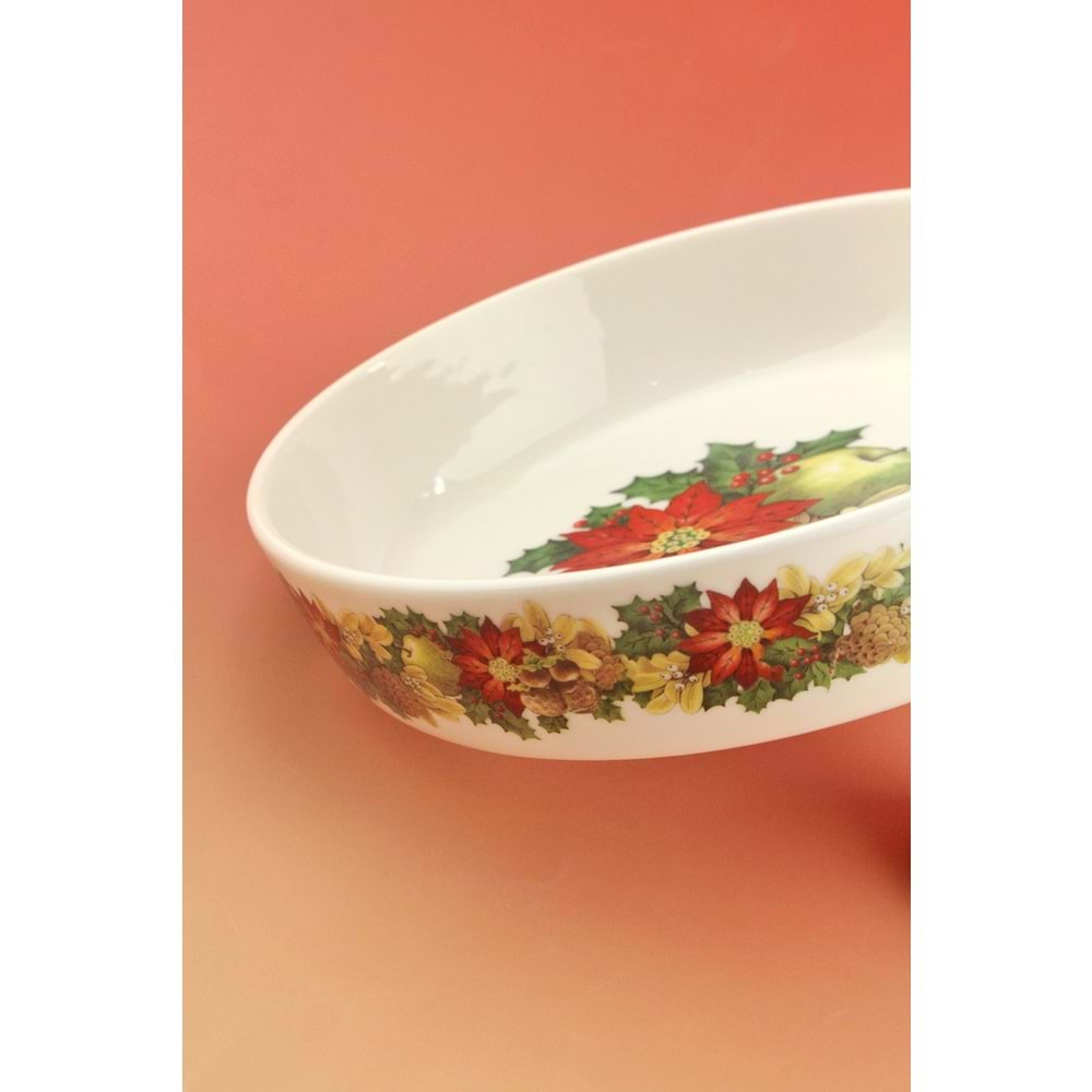 Meyve çiçekleri porselen salata kasesi