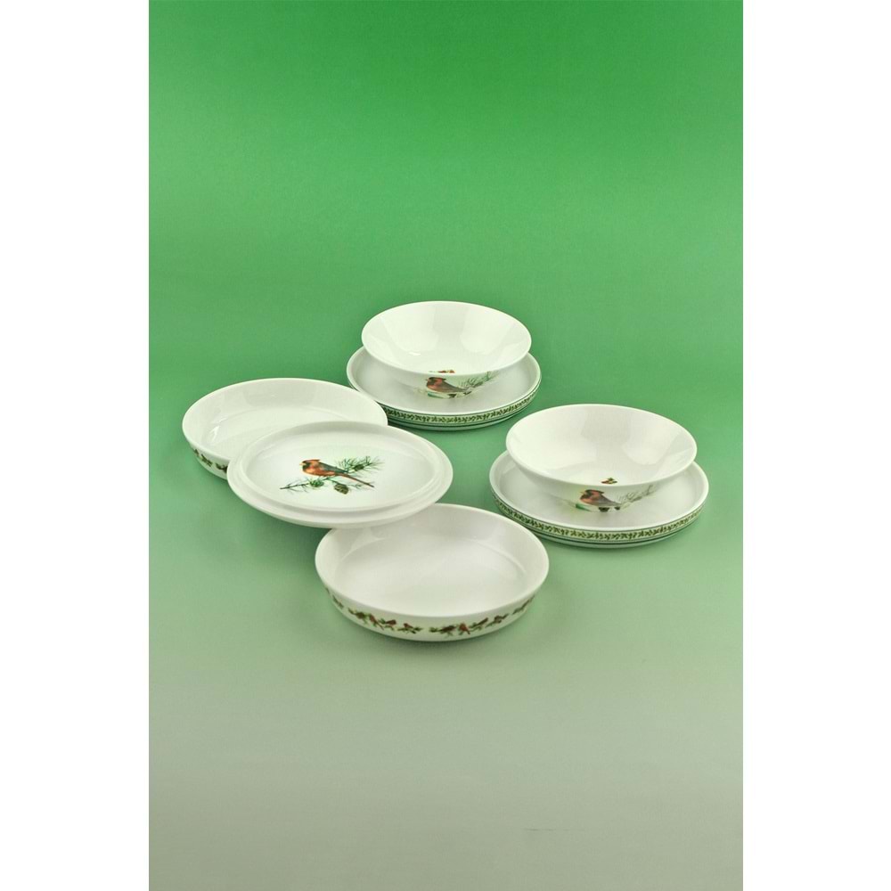 Cardinal 7 parça porselen tabak & kase seti