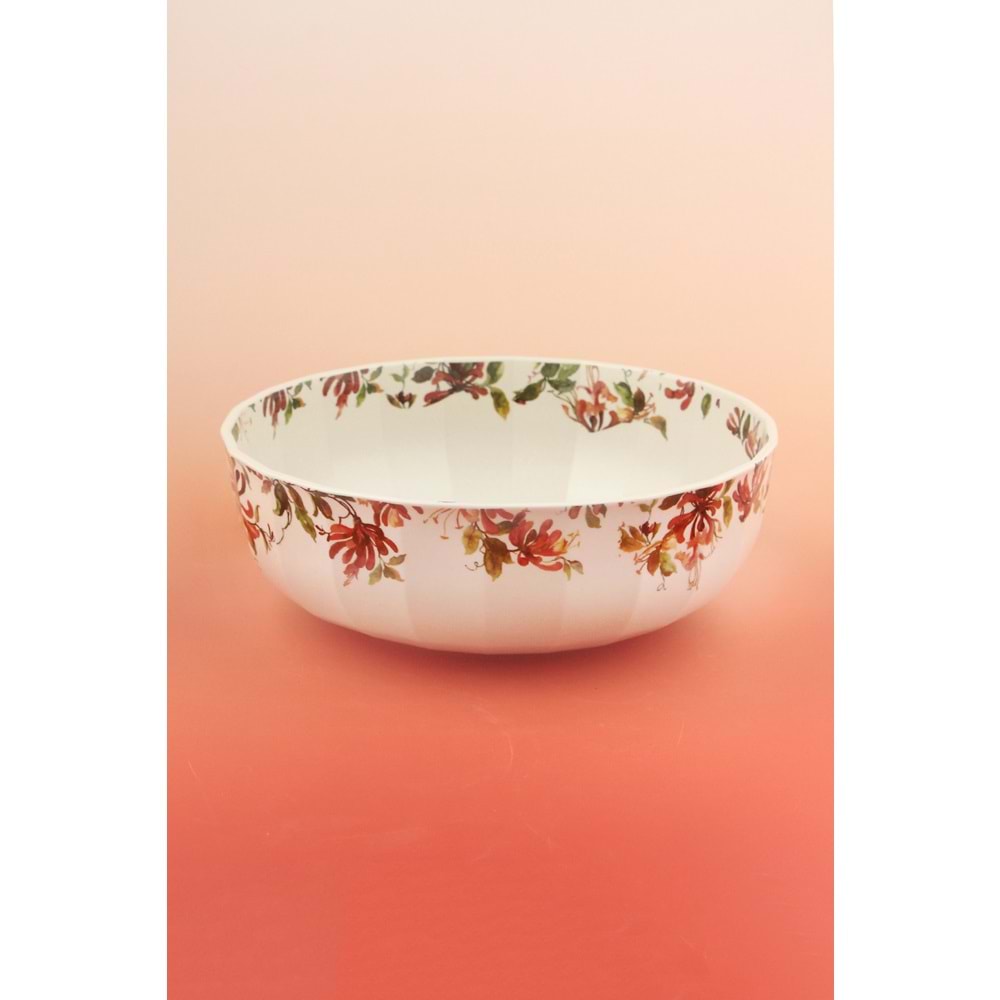 Hanımeliler porselen salata kasesi