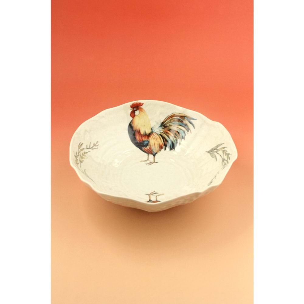 Horoz büyük boy porselen salata kasesi