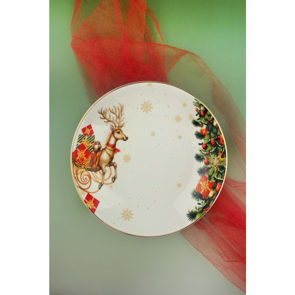 Christmas gifts altın yaldızlı porselen salata kasesi