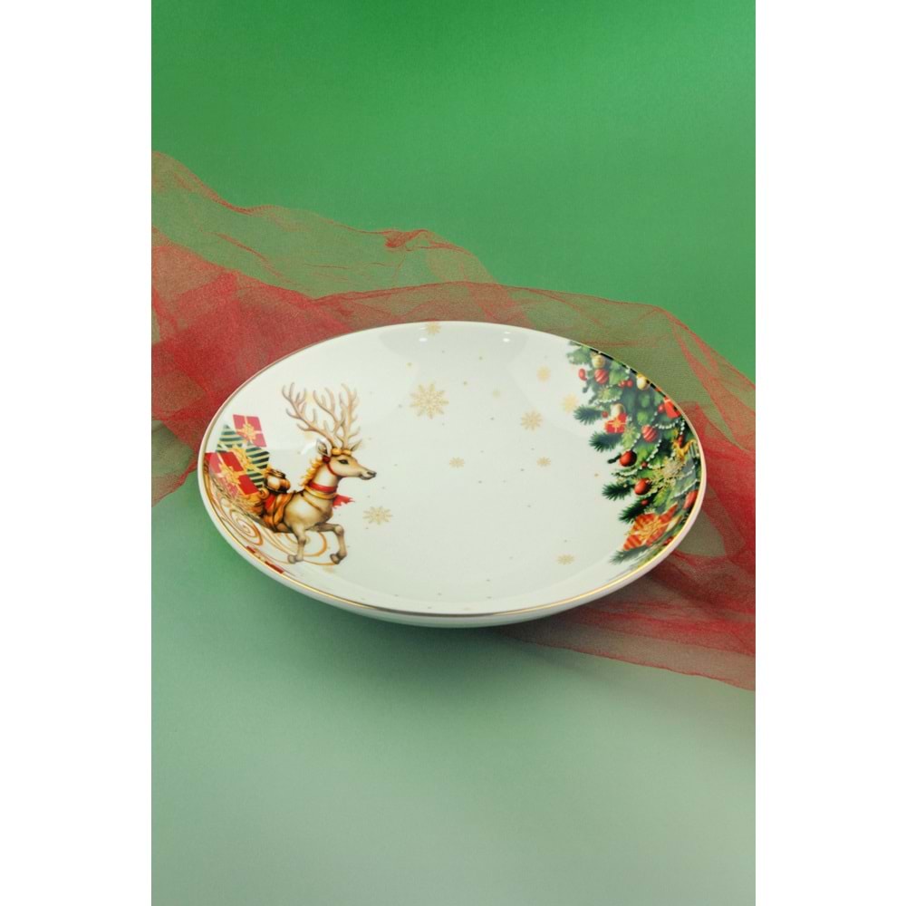 Christmas gifts altın yaldızlı porselen salata kasesi