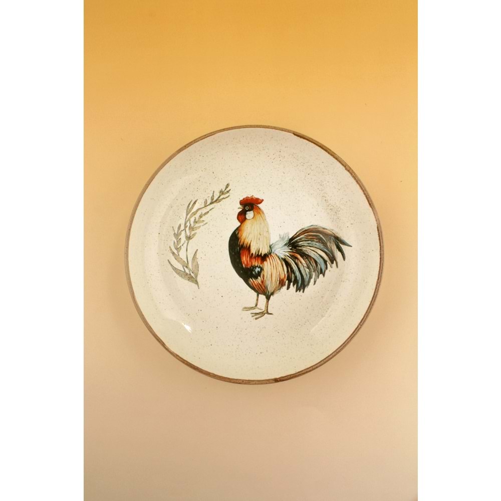 Yeni retro horoz porselen salata kasesi