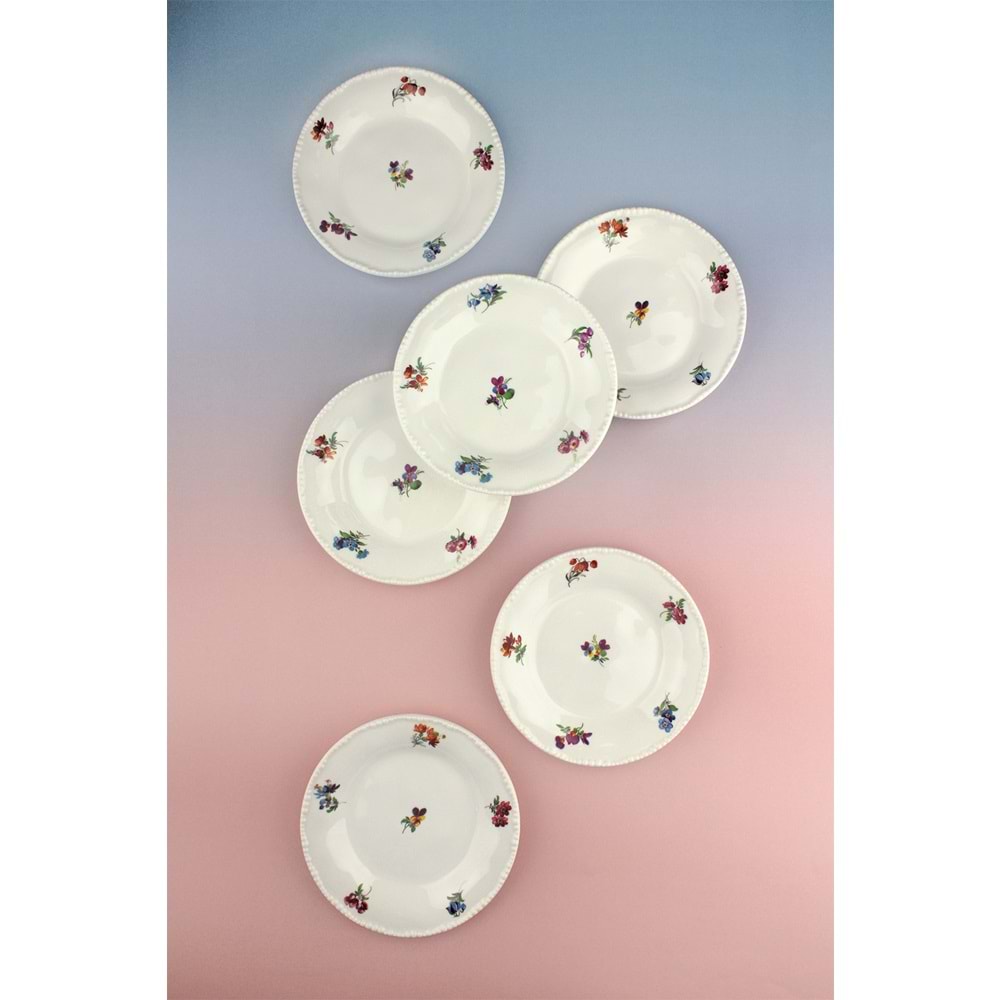 İnci serisi bloom 6 parça pasta/kurabiye tabağı