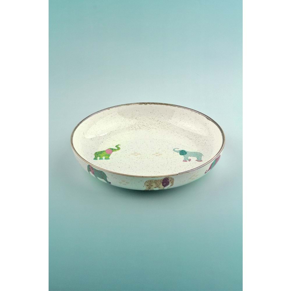 Renkli fil porselen salata kasesi