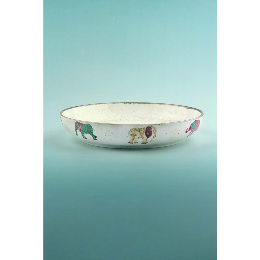 Renkli fil porselen salata kasesi