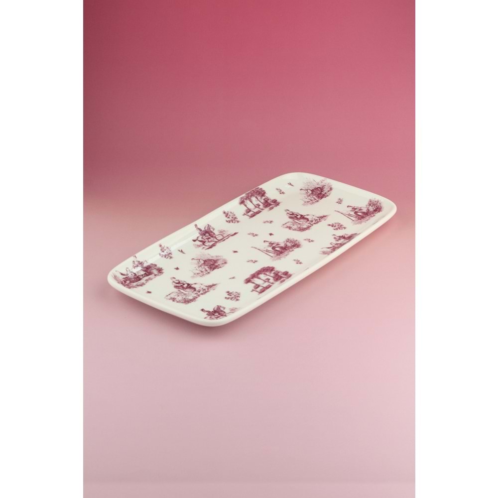 Pembe royal porselen sunum tabağı/tepsisi