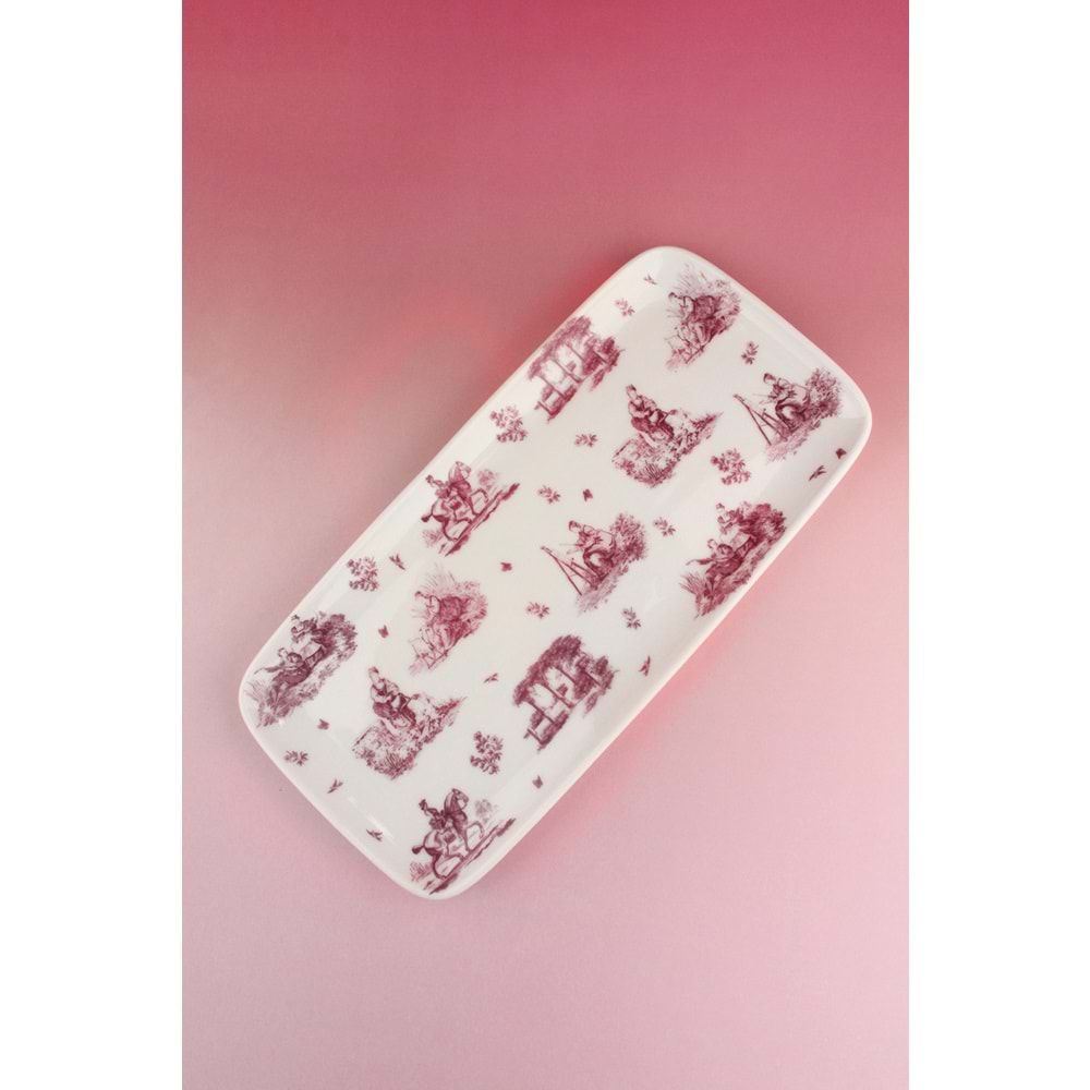 Pembe royal porselen sunum tabağı/tepsisi