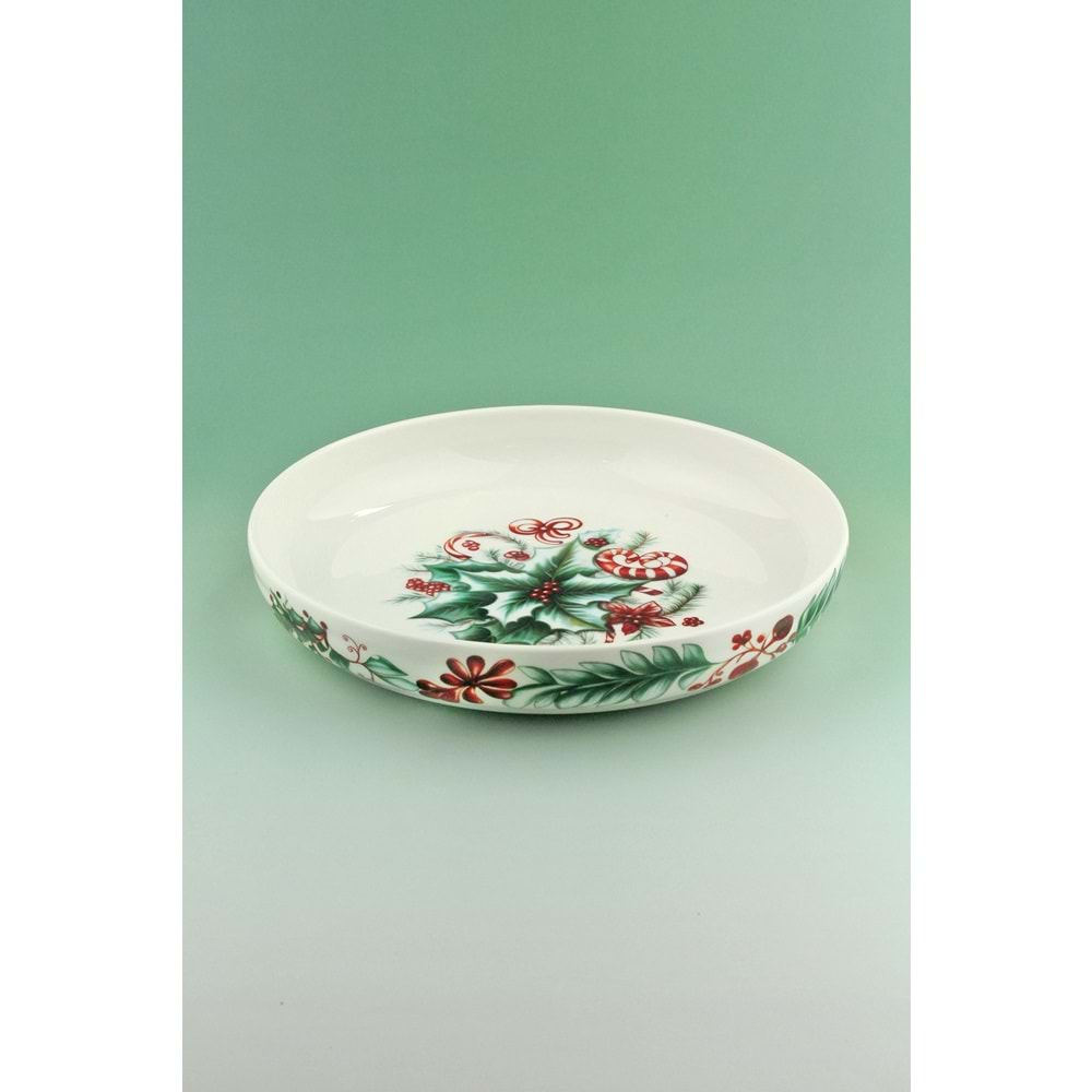 Winterberry büyük boy porselen salata kasesi