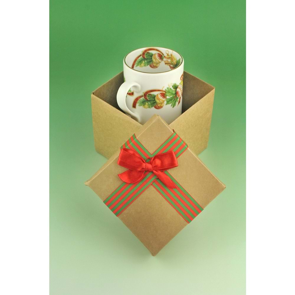 Christmas shine altın yaldızlı porselen kupa yılbaşı hediye kutulu