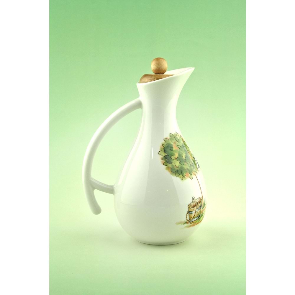 Farm vakumlu ahşap kapaklı yağlık