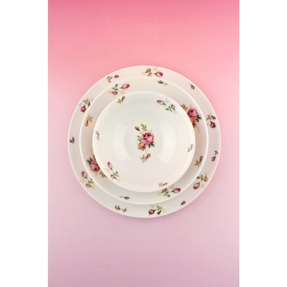 Angela 2 kişilik 8 parça porselen yemek takımı