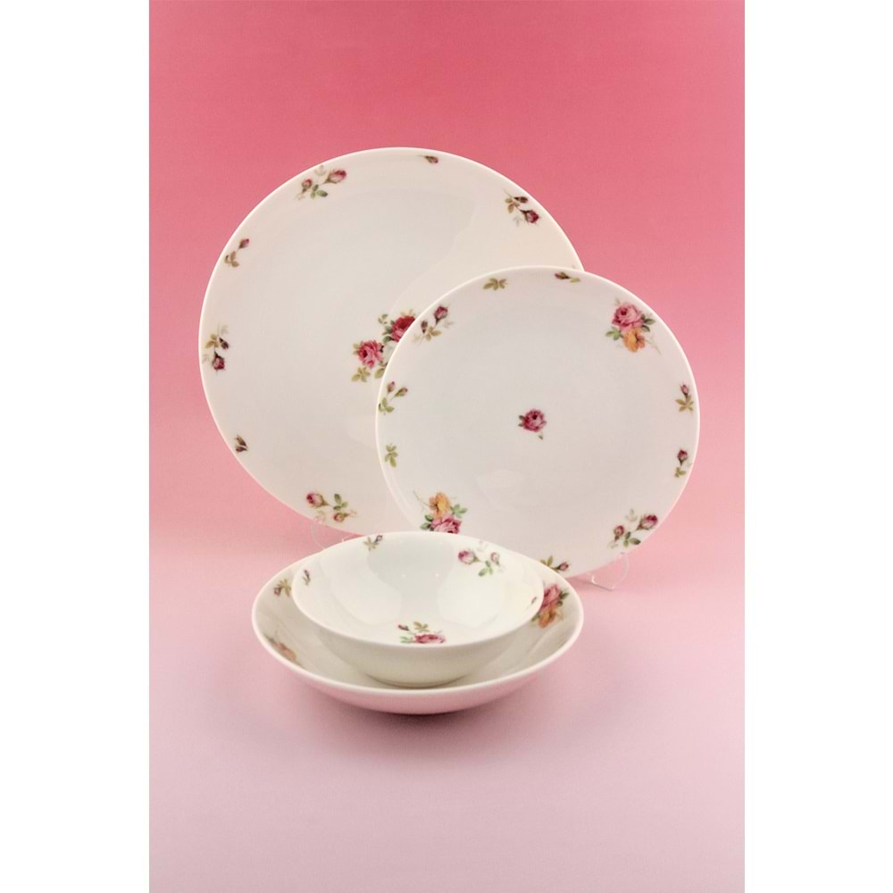 Angela 2 kişilik 8 parça porselen yemek takımı