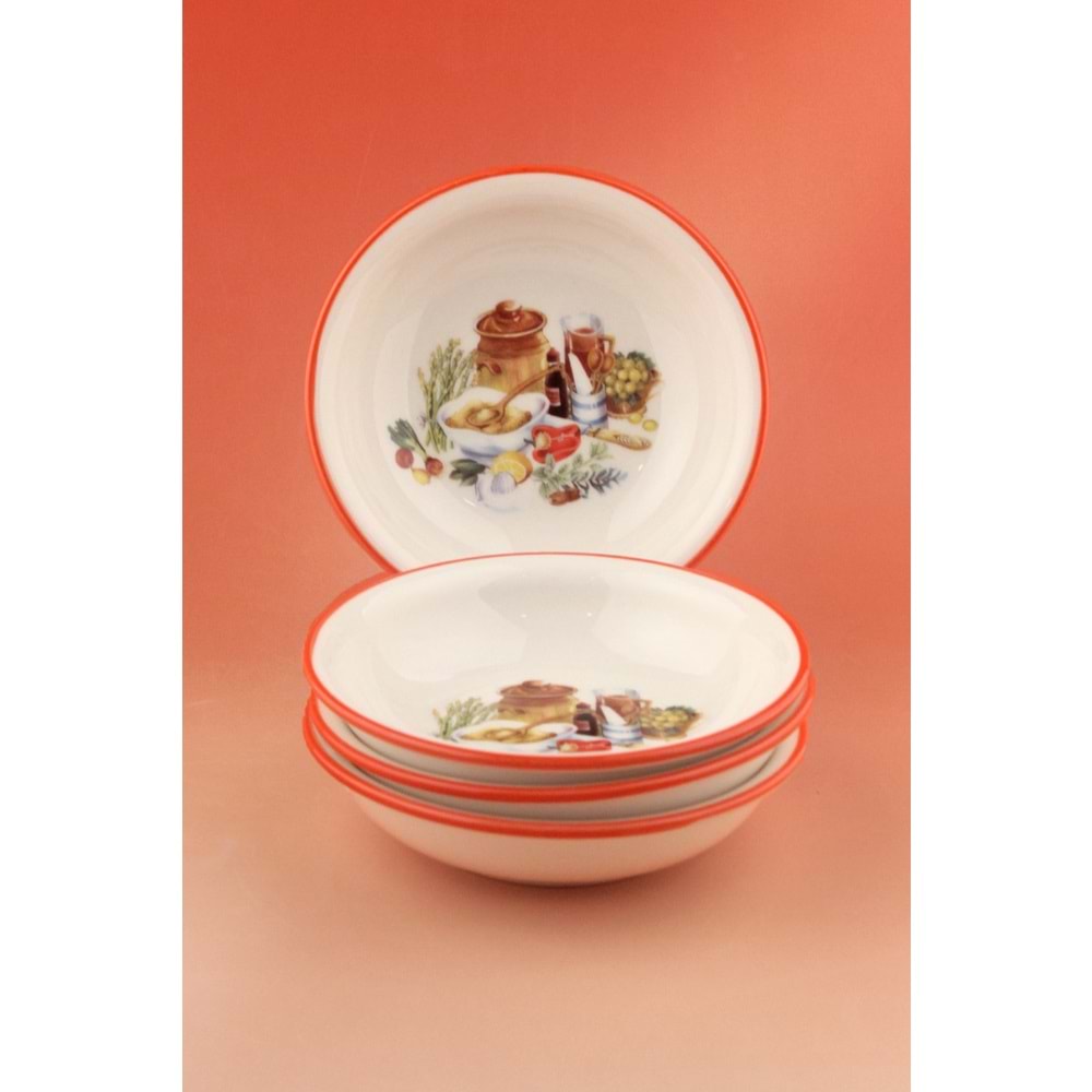 Oranj breakfast 4 parça porselen çerezlik