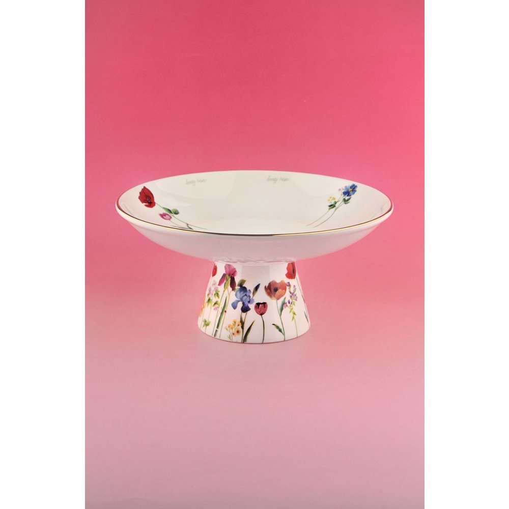 Beautiful flowers porselen ayaklı kase