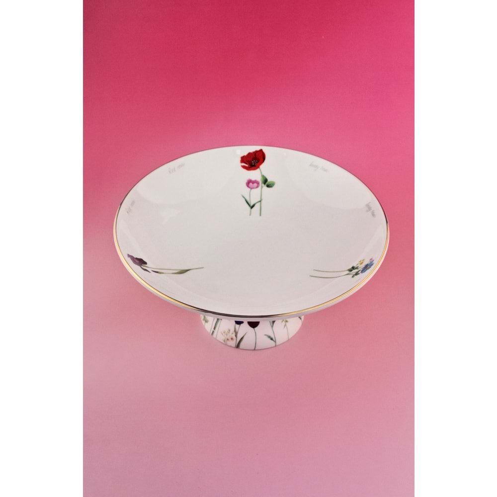 Beautiful flowers porselen ayaklı kase