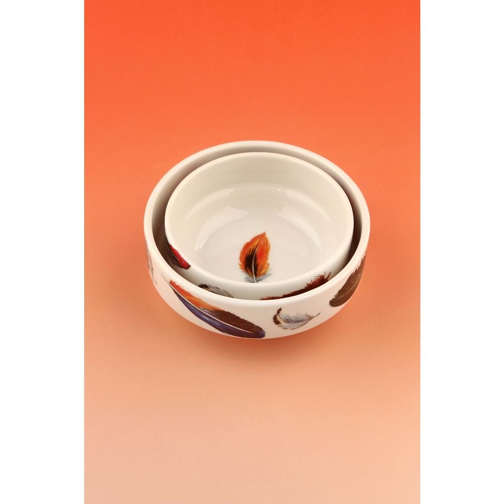 Feather 2 boy porselen kase