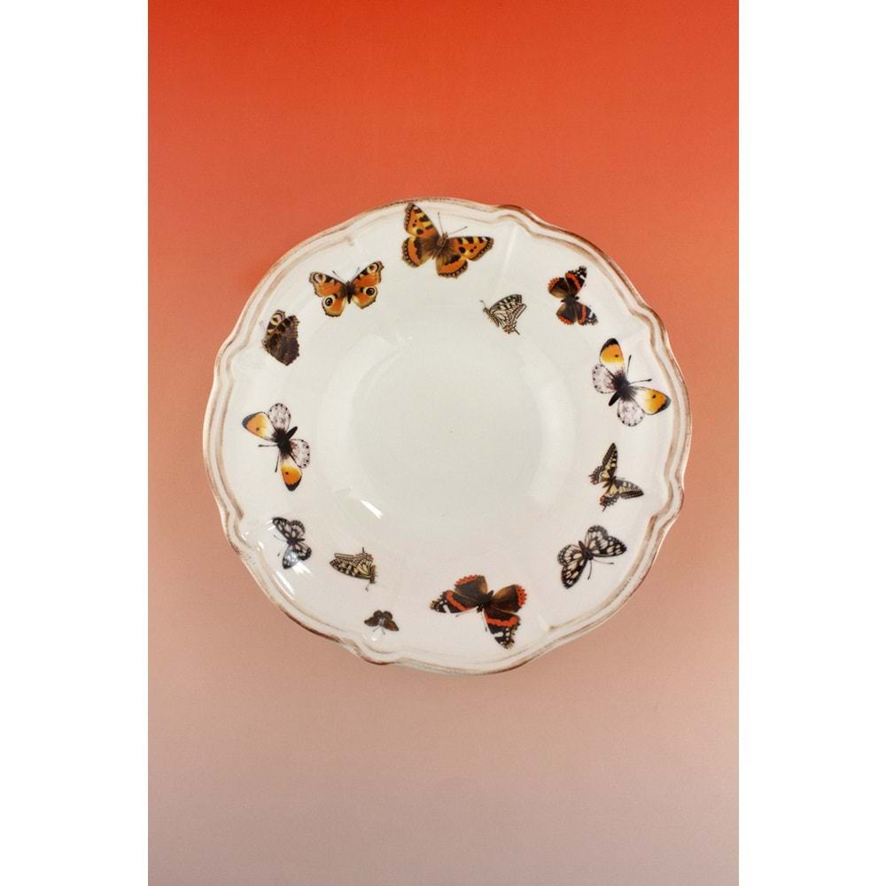 Butterfly antik porselen salata kasesi