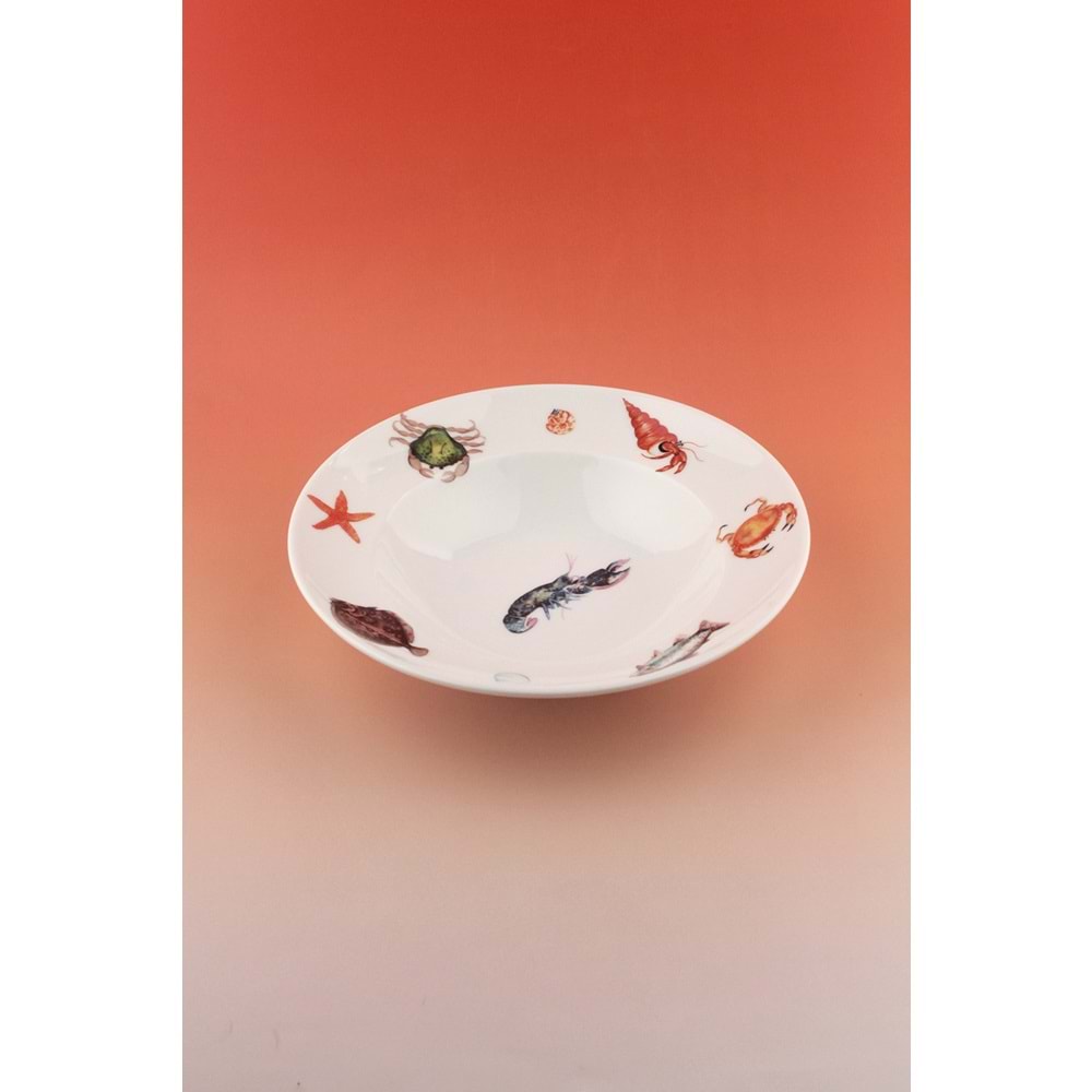 Balık porselen salata kasesi