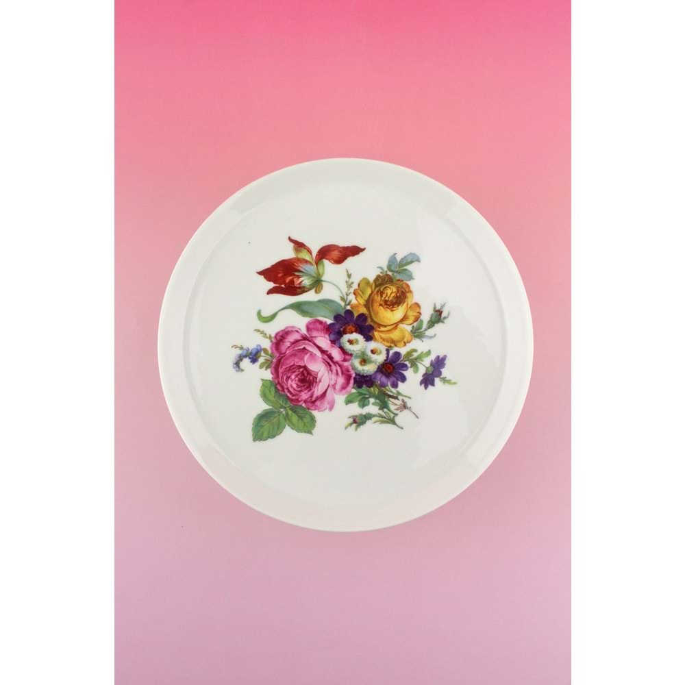 Bouquet porselen ayaklı tabak