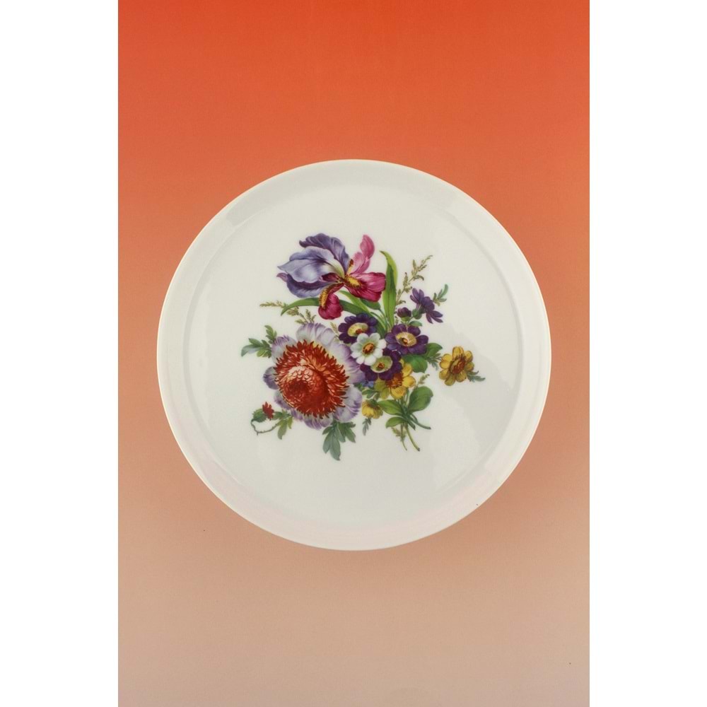 Amber porselen ayaklı tabak