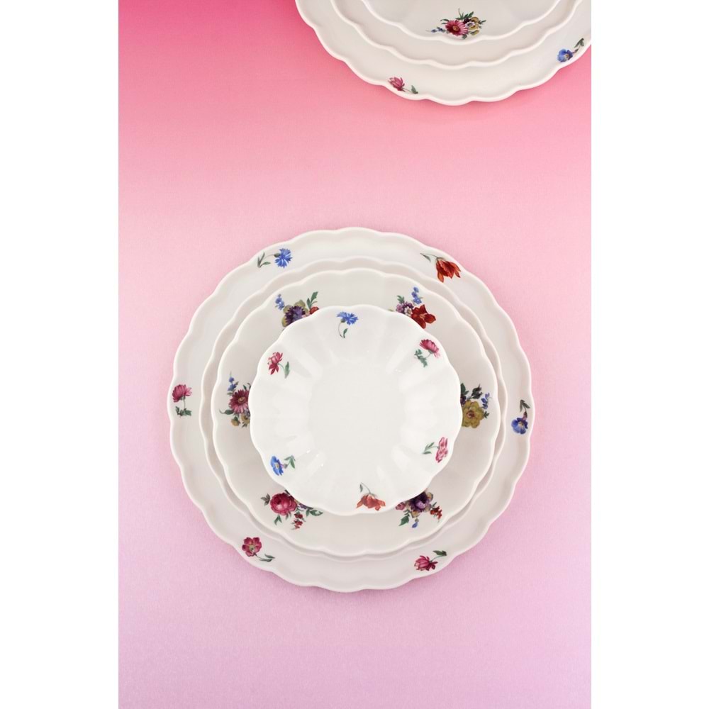 Carolyn 2 kişilik 8 parça porselen yemek takımı