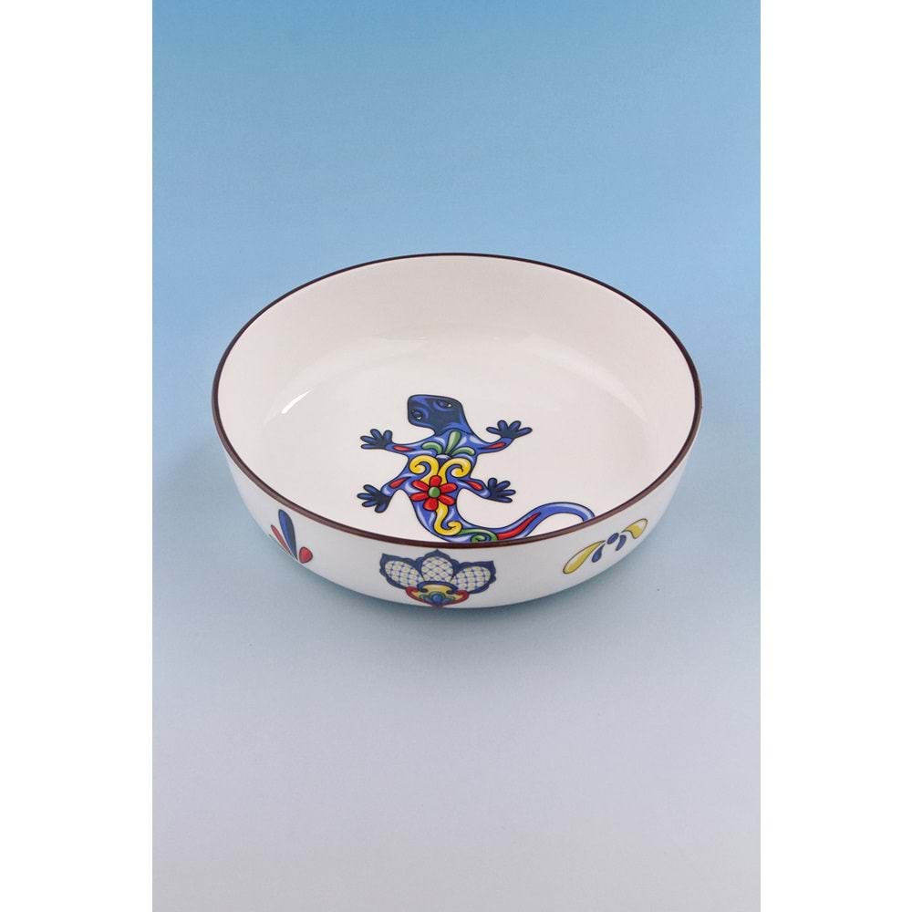 Kertiş blue porselen salata kasesi