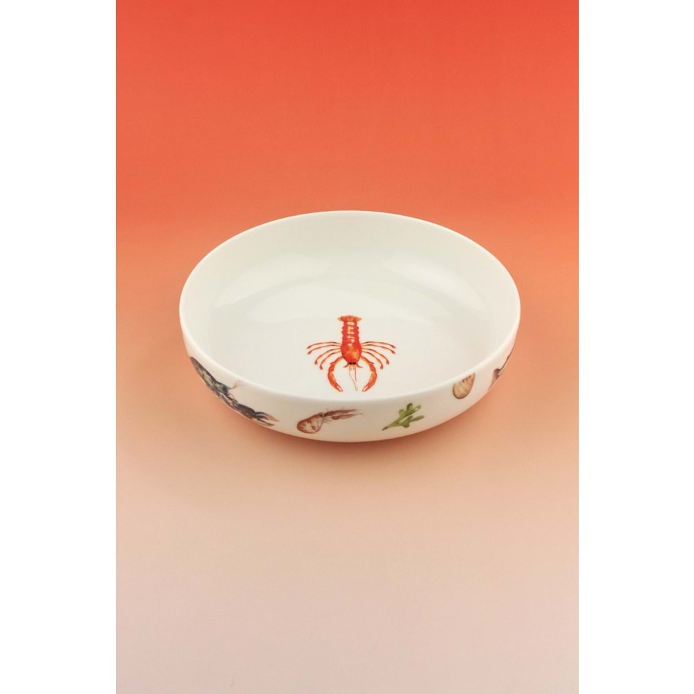 Balık orta boy porselen salata kasesi