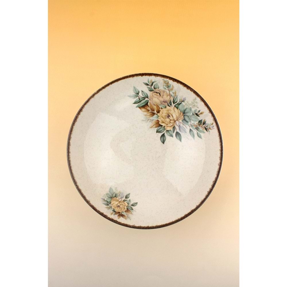 Şakayık retro porselen salata kasesi