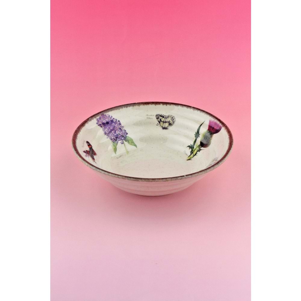 Lilac botanik porselen salata kasesi