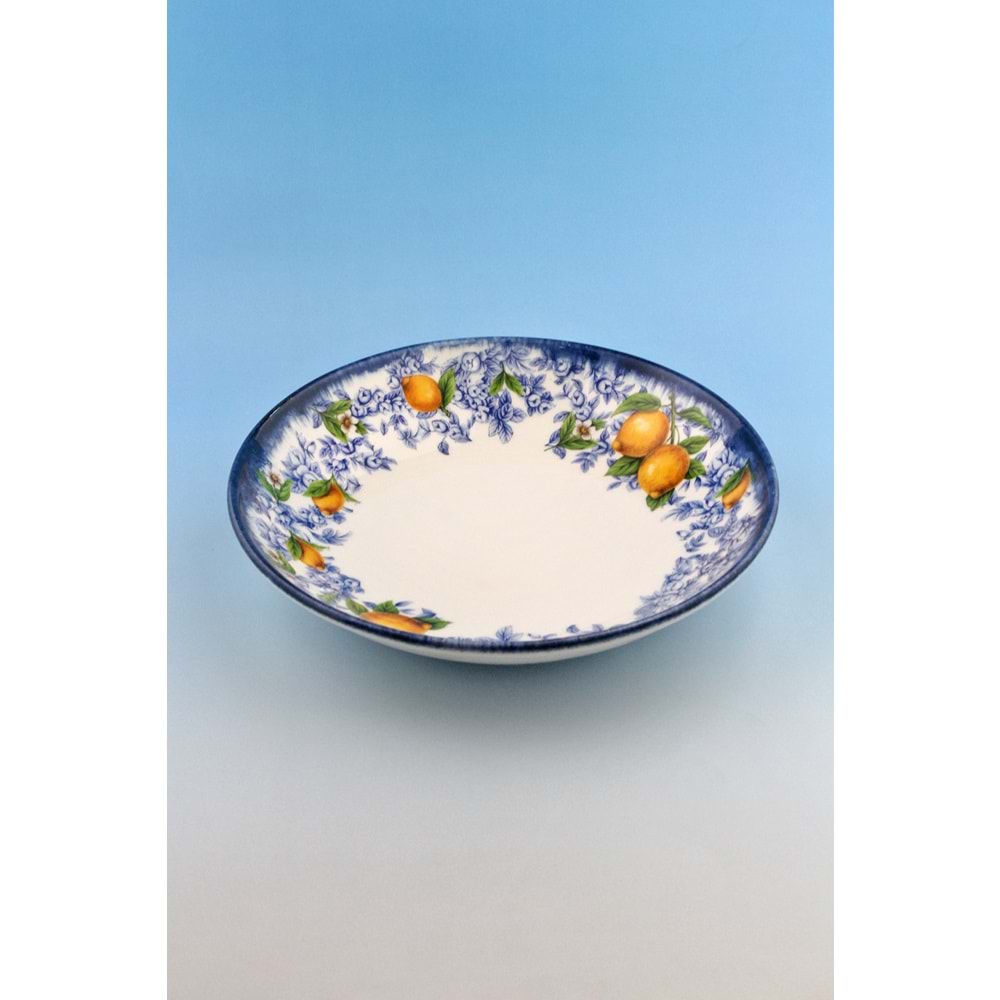Lemon & blue blanc porselen salata kasesi