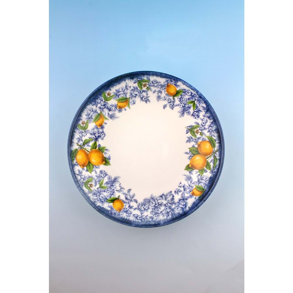 Lemon & blue blanc porselen salata kasesi