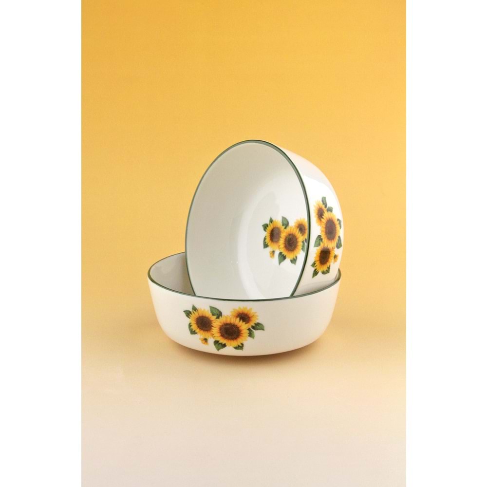 Sunflower 2 adet porselen salata kasesi