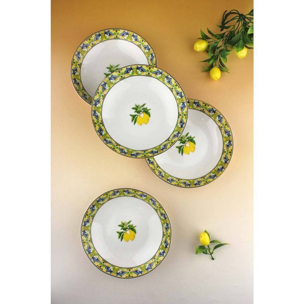 Capri 4 parça porselen yemek tabağı