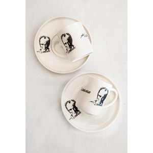 K,Atatürk iki kişilik kahve fincan takımı