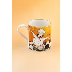 Yellow chef porselen kupa