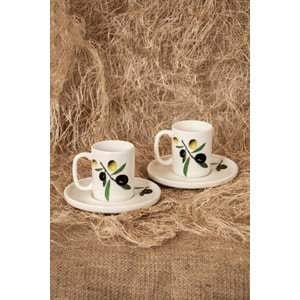 Zeytin iki kişilik kahve fincan takımı