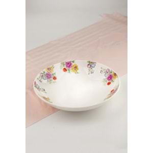 Dantel çiçek büyük boy porselen meyve tabağı