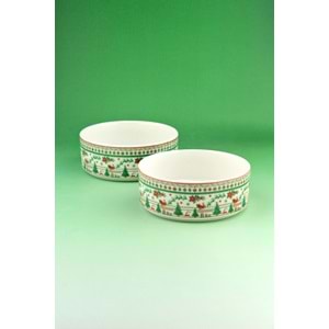 Snow porselen ikili kase